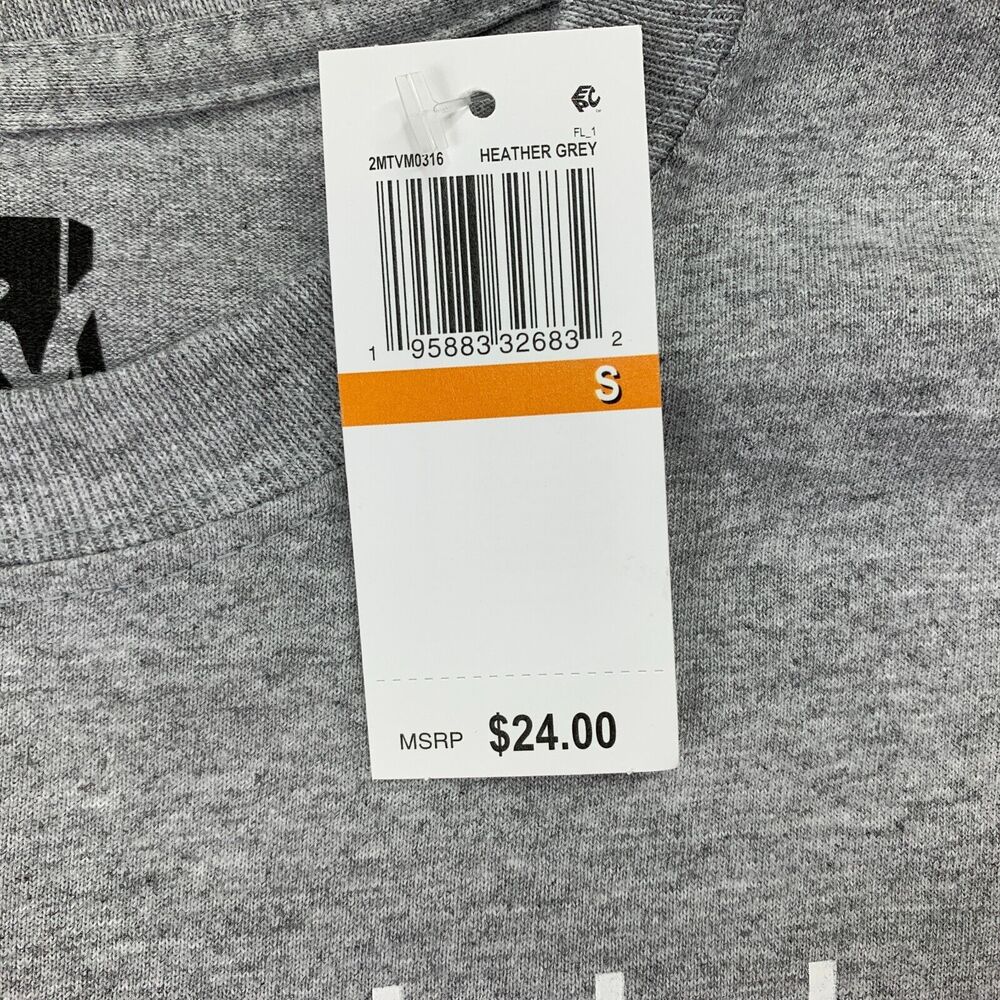 Hybrid Apparel Mens MTV Logo Graphic Long Sleeve Crewneck T-Shirt Gray S - Picture 3 of 4